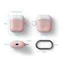Elago Airpods Silicone Duo Hang Case - Pink/ White, Pastel Blue