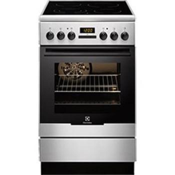 Sporák elektrický se sklokeramickou deskou ELECTROLUX EKC 54550 OX, nerez