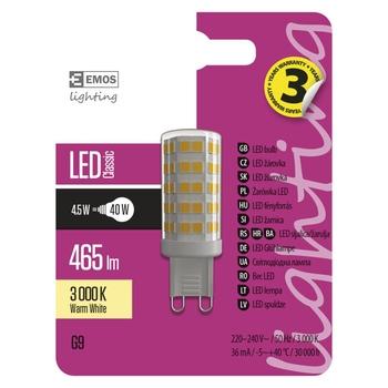 LED žárovka EMOS CLASSIC JC 4,5W(40W)