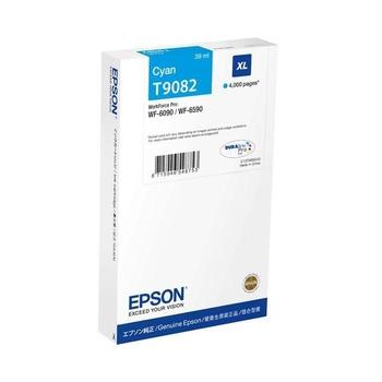Inkoustová náplň EPSON  T9082 XL, azurová (cyan), 4.000 stran