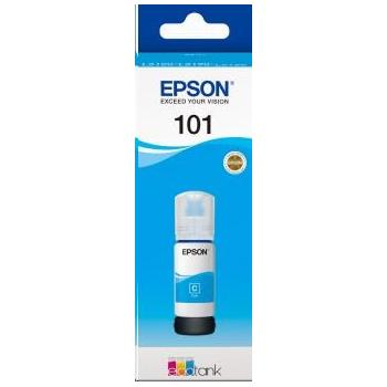 Inkoustová náplň EPSON EcoTank bottle 101, azurový (cyan), 70 ml