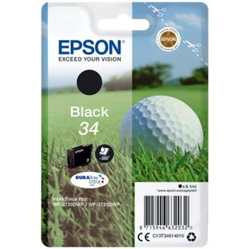 Inkoustová náplň EPSON T3461 (č.34) Golfový míček, černá (black), 6,1ml