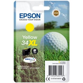 Inkoustová náplň EPSON T3474 (č.34XL) Golfový míček, žlutá (yellow), 10,8ml