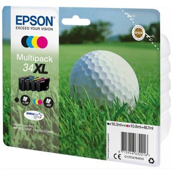 Inkoustová náplň EPSON T3476 (č.34XL) Golfový míček, 4 barvy, multipack