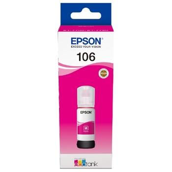 Inkoustová náplň EPSON EcoTank bottle 106, purpurový (magenta), 70ml