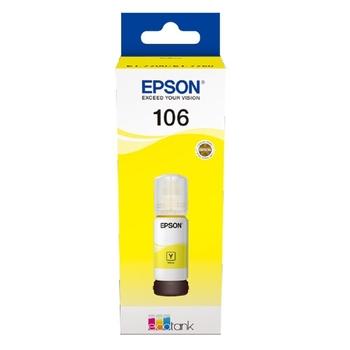 Inkoustová náplň EPSON EcoTank bottle 106, žlutá (yellow), 70ml