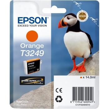 Inkoustová náplň EPSON T3249 Papuchalk, orange, 14 ml