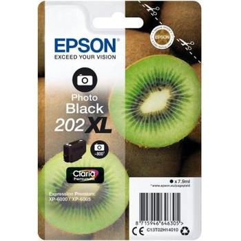 Inkoustová náplň EPSON T02H14 (č.202XL) Kiwi, foto černá (black), 7,9 ml