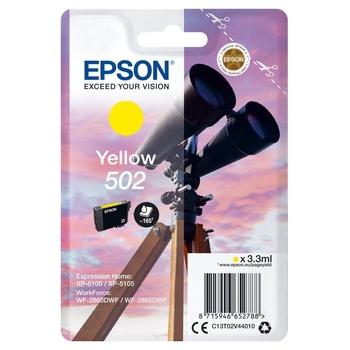 Inkoustová náplň EPSON 502, žlutá (yellow), 3,3ml