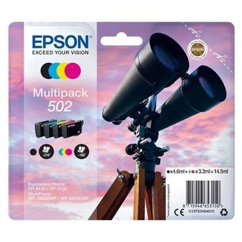 Inkoustová náplň EPSON 502 multipack, cmyk, 3x3,3ml barvy, 4,6ml černá