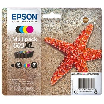 Inkoustová náplň EPSON C13T03A64010 multipack (č.603XL), cmyk, 8,9ml + 3x4ml
