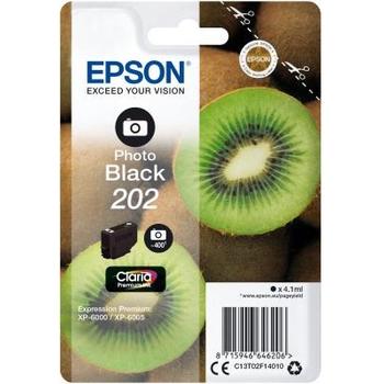 Inkoustová náplň EPSON T02F14 (č.202) Kiwi, foto černá (black), 4,1ml