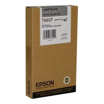 Inkoustová náplň EPSON  T603700, light black, 220 ml