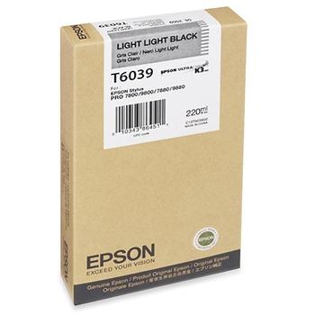 Inkoustová náplň EPSON T603900, Light light black, 220 ml