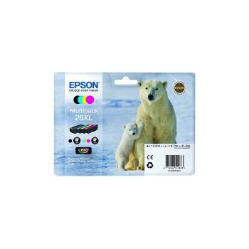 Sada inkoustových náplní EPSON T2636 (č.26XL) lední medvěd, cmyk, multipack
