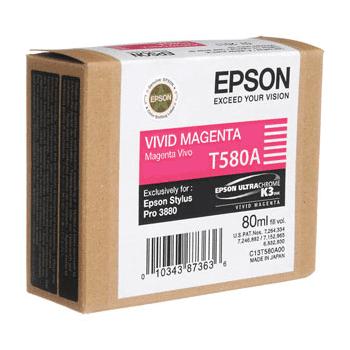 Inkoustová náplň EPSON  T580A00, vivid magenta, 80 ml