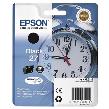 Inkoustová náplň EPSON  C13T27014010 (č.27), černá (black), 6,2ml