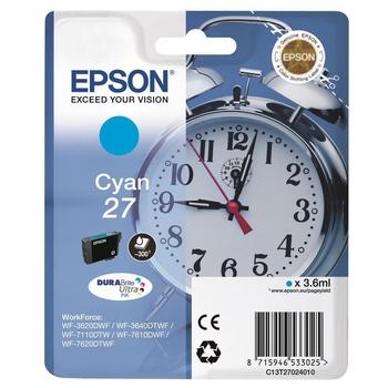 Inkoustová náplň EPSON C13T27024010 (č.27) azurový (cyan)