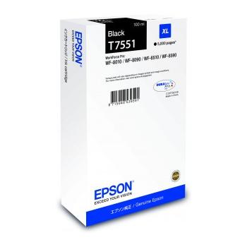 Inkoustová náplň EPSON T7551 DURABrite Pro, size XL, černá (black), 5.000 stran