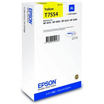 Inkoustová náplň EPSON T7554 DURABrite Pro, size XL, žlutá (yellow), 4.000 stran