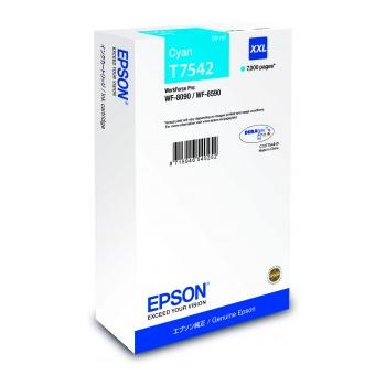 Inkoustová náplň EPSON T7542 DURABrite Pro, size XXL, azurový (cyan), 7.000 stran