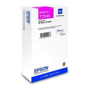 Inkoustová náplň EPSON T7543 DURABrite Pro, size XXL, purpurová , 7.000 stran