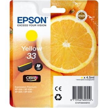 Inkoustová náplň EPSON T3344 (č.33) pomeranč C13T33444010 žlutá (yello