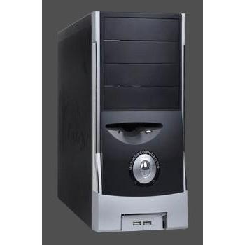 Skříň EUROCASE 5493, černo-stříbrná (black-silver)