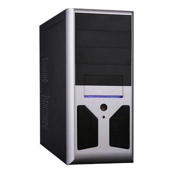 Skříň EUROCASE MD5302, černo-stříbrná (black-silver)