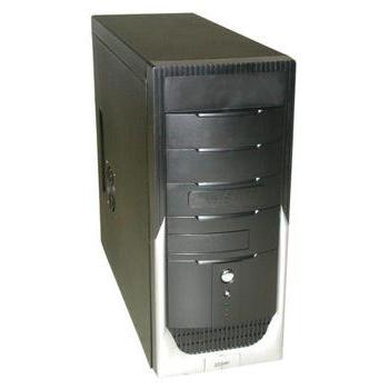 Skříň EUROCASE 5494, černo-stříbrná (black-silver)