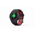 EVOLVEO SportWatch M1S, chytré sportovní hodinky s podporou SIM, červenočerný pásek