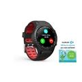 EVOLVEO SportWatch M1S, chytré sportovní hodinky s podporou SIM, červenočerný pásek