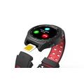 EVOLVEO SportWatch M1S, chytré sportovní hodinky s podporou SIM, červenočerný pásek