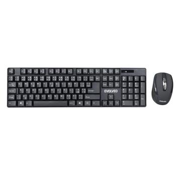 Sada bezdrátové klávesnice a myši EVOLVEO WK-142, černá (black)