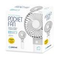 Platinet PRDF6107 kapesní ventilátor 10 cm, funkce powerbanky 4000 mAh, bílá-šedá