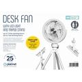 Platinet PRDF0556 stolní ventilátor 14,5 cm, výškově stavitelný tripod, funkce nočního osvětlení, ak