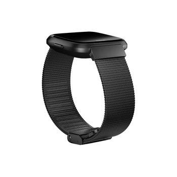 Chytré hodinky příslušenství FITBIT Versa řemínek Metal Mesh Black Stainless, černá (black)