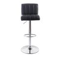 Barová židle G21 Malea koženková, prošívaná black