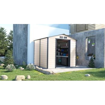 Zahradní domek G21 GAH 407 - 213 x 191 cm, béžovo šedý