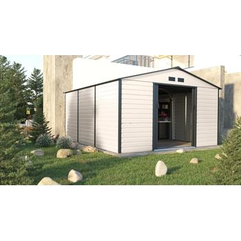 Zahradní domek G21 GAH 1300 - 340 x 382 cm, béžovo šedý