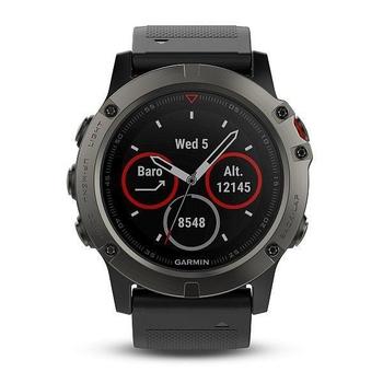 Chytré hodinky GARMIN fenix5x Sapphire Gray Optic, černá (black)