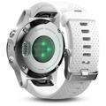 Chytré hodinky GARMIN fenix5S Silver Optic, White band, stříbrná/bílá (silver/white)