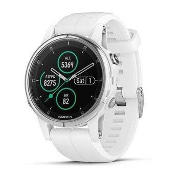 GPS chytré hodinky GARMIN fenix5S Plus Sapphire, bílá (white)