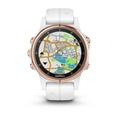 GARMIN GPS chytré hodinky fenix5S Plus Sapphire Rose Gold, White Band