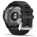 GARMIN GPS chytré hodinky fenix6 Glass, Silver/Black Band