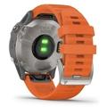 GARMIN GPS chytré hodinky fenix6 Sapphire, Titanium/Orange Band (MAP/Music)