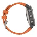 GARMIN GPS chytré hodinky fenix6 Sapphire, Titanium/Orange Band (MAP/Music)