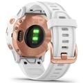 GARMIN GPS chytré hodinky fenix6S Glass, RoseGold/White Band (MAP/Music)