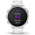 GARMIN GPS chytré hodinky fenix6S Glass, Silver/White Band