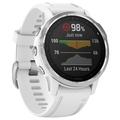GARMIN GPS chytré hodinky fenix6S Glass, Silver/White Band